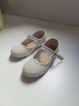Sandalias niña beige/blanco n° 29