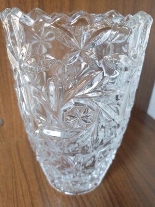 Jarrón cristal tallado vintage