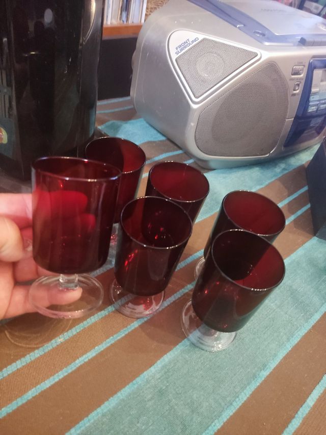 Copas Luminarac vintage rojas