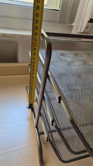 Organizador escritorio metal gris