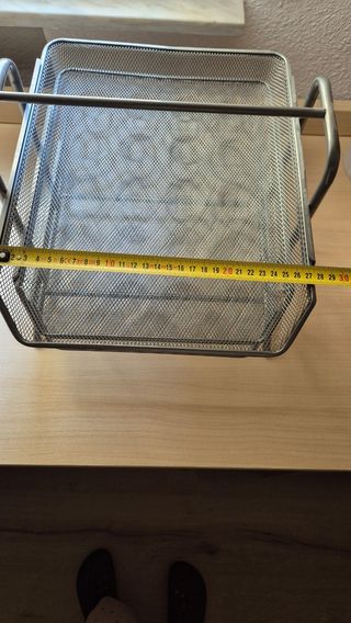 Organizador escritorio metal gris