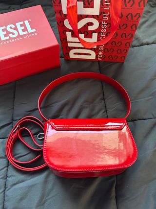 Bolso bandolera Diesel rojo