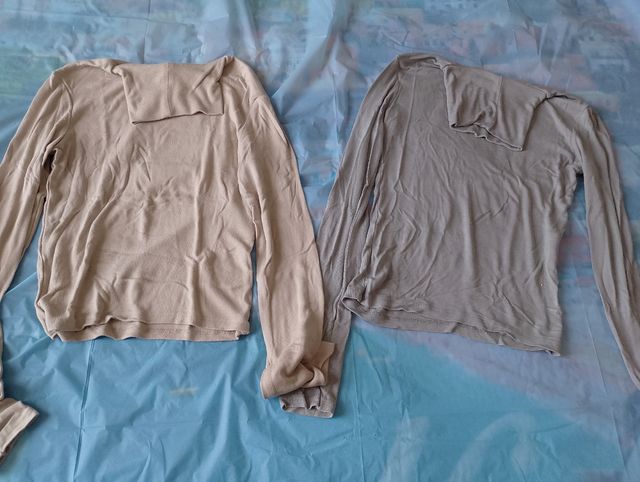 Set Zara: dolcevita beige + leggings neri Tg S