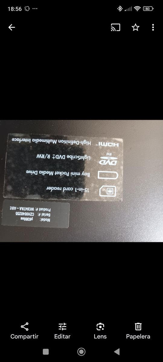 Ordenador HP sobremesa