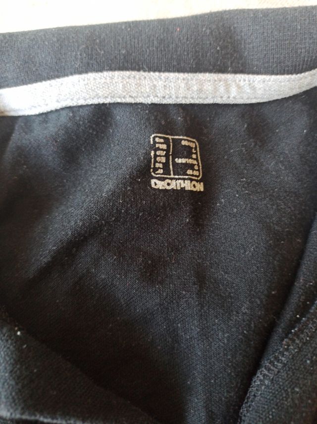 Polo manga corta talla L - Negro & Azul. Decathlon