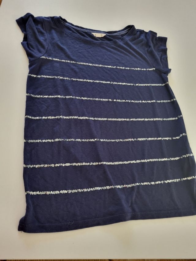 Camiseta Springfield azul marino c/lentejuelas