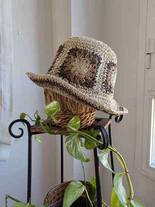 Sombrero rafia ajustable