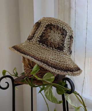 Sombrero rafia ajustable
