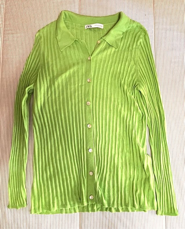 Sobrecamisa Zara verde - Talla XL