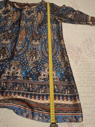 Vestito corto fantasia blu