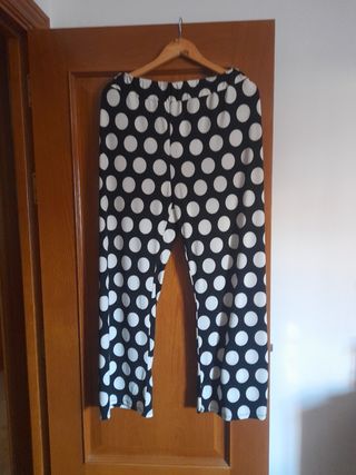 Pantalones lunares XL - Mujer con goma elástica 