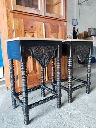 2 Mesas de Cabeceira - Estilo Rústico