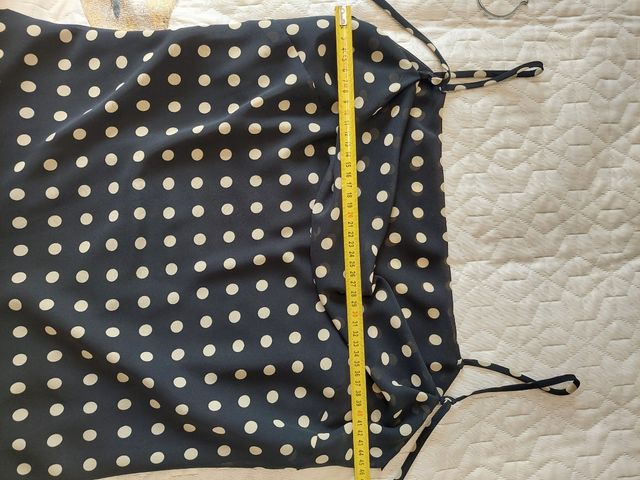 Vestido JotaMasGe lunares negro y beige