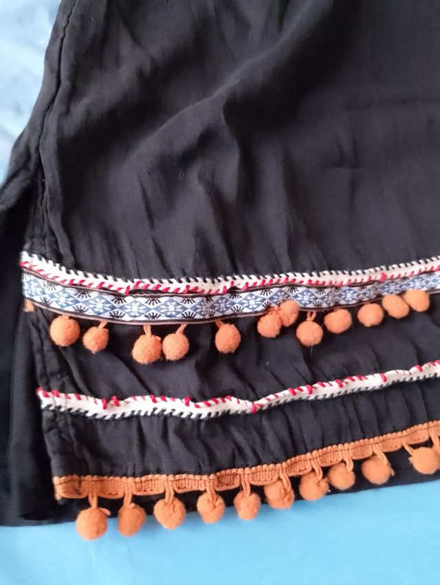 Caftano H.H.G. nero arancio tg M