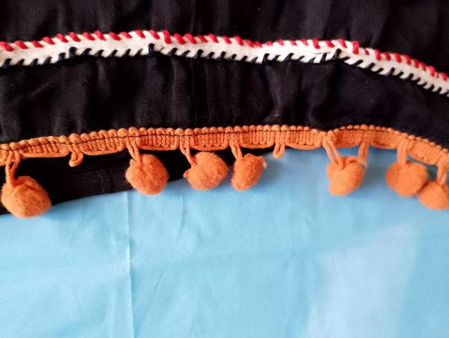 Caftano H.H.G. nero arancio tg M