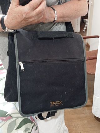 Bolso bandolera xDye - Negra y gris