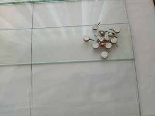 3 baldas cristal 76x20cm + soportes