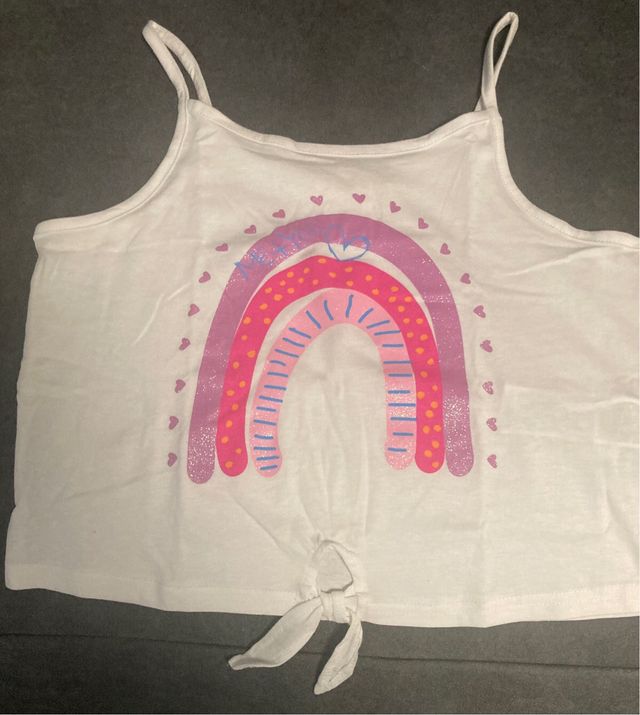 Conjunto niña: Dos top de sfera y shorts de C&A