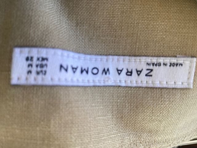 Conjunto falda y chaqueta lino beige