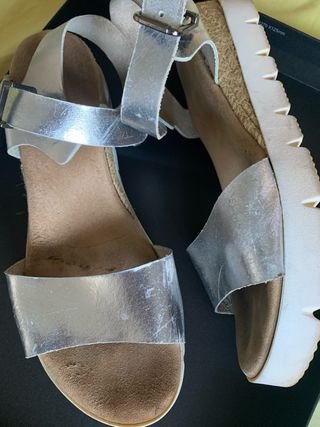Sandalias Porronet Plata - Talla 40