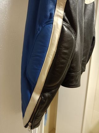 Cazadora piel moto con protecciones - XS