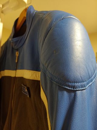 Cazadora piel moto con protecciones - XS
