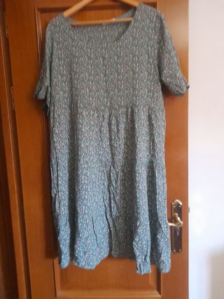 Vestido floral verde XXL