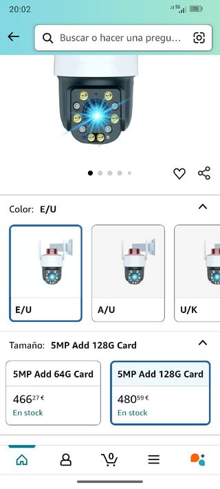 Cámara PTZ de seguridad