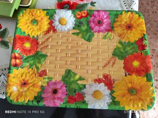 Vassoio fiori multicolor