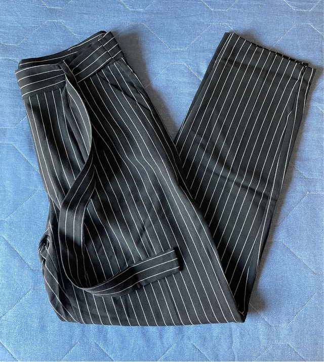 Pantalone Tally Weijl Donna Nero Bianco a Righe