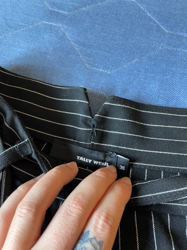 Pantalone Tally Weijl Donna Nero Bianco a Righe