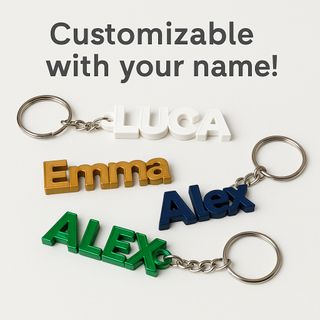 Portachiavi nome o parola personalizzabile, in 3D!