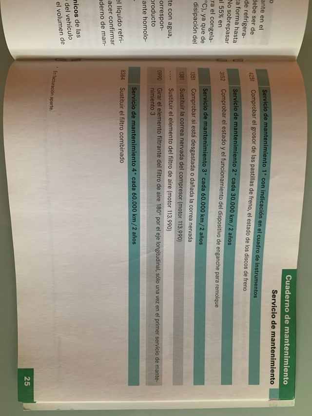 Cuaderno Mantenimiento Mercedes Benz