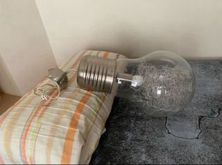 Lámpara bombilla vintage - Metal y cristal