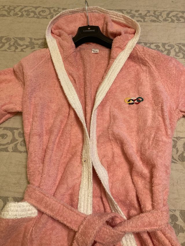 Accappatoio rosa in cotone