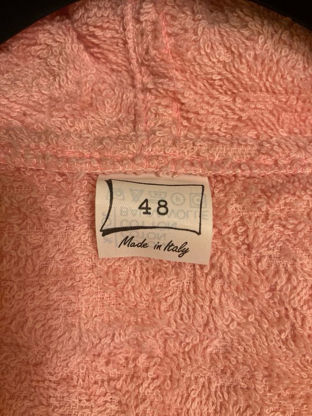 Accappatoio rosa in cotone