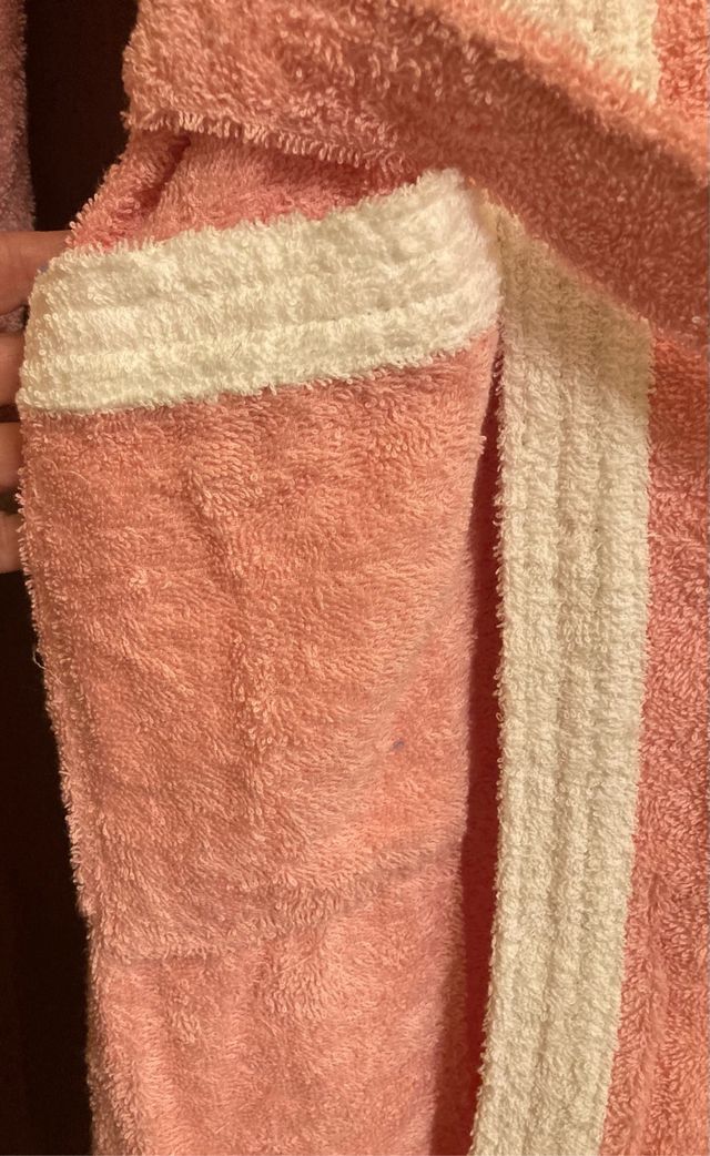 Accappatoio rosa in cotone