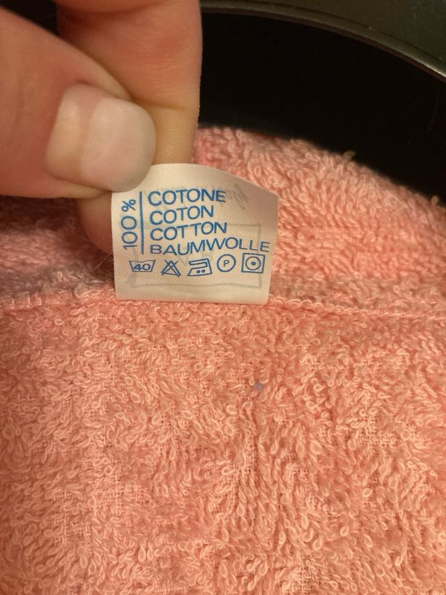 Accappatoio rosa in cotone