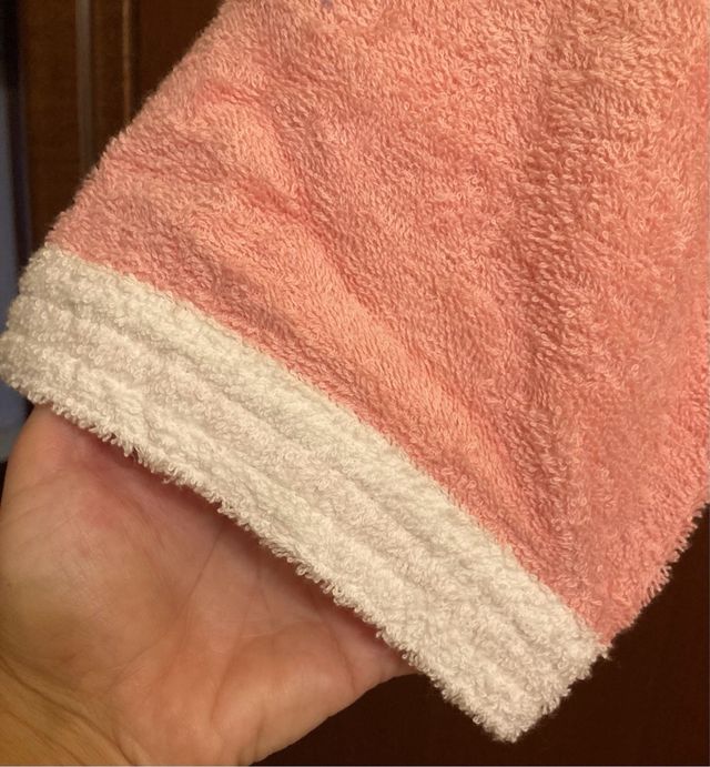 Accappatoio rosa in cotone