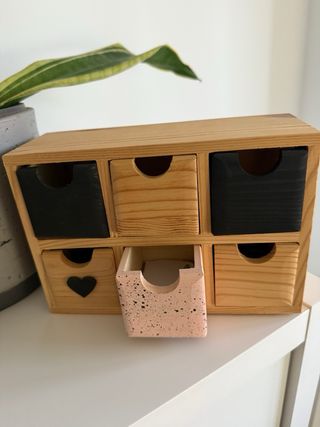 Mini cajonera madera 6 cajones
