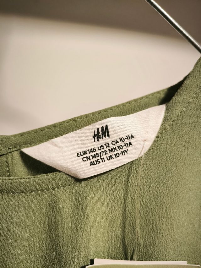 Mono niña HM verde - Nuevo con etiqueta