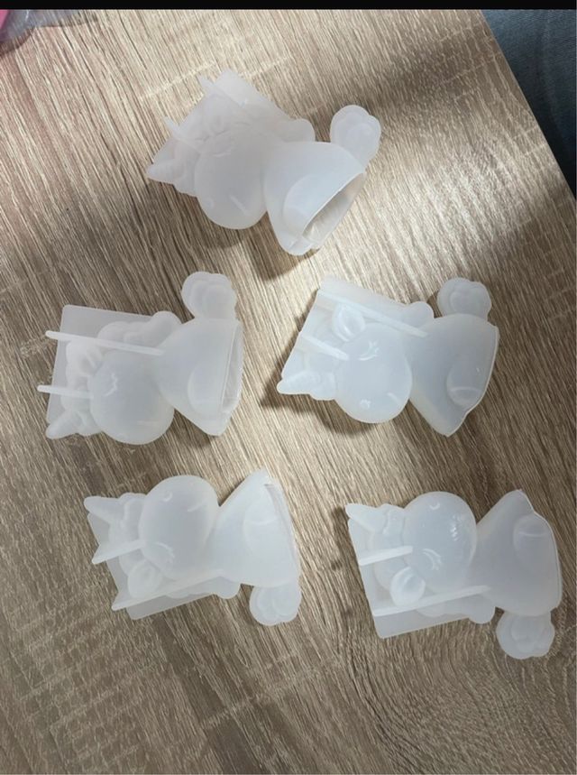 Moldes silicona unicornios x5
