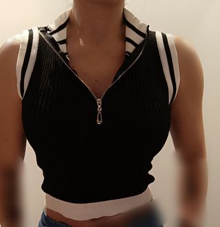 Top negro y blanco - Talla única