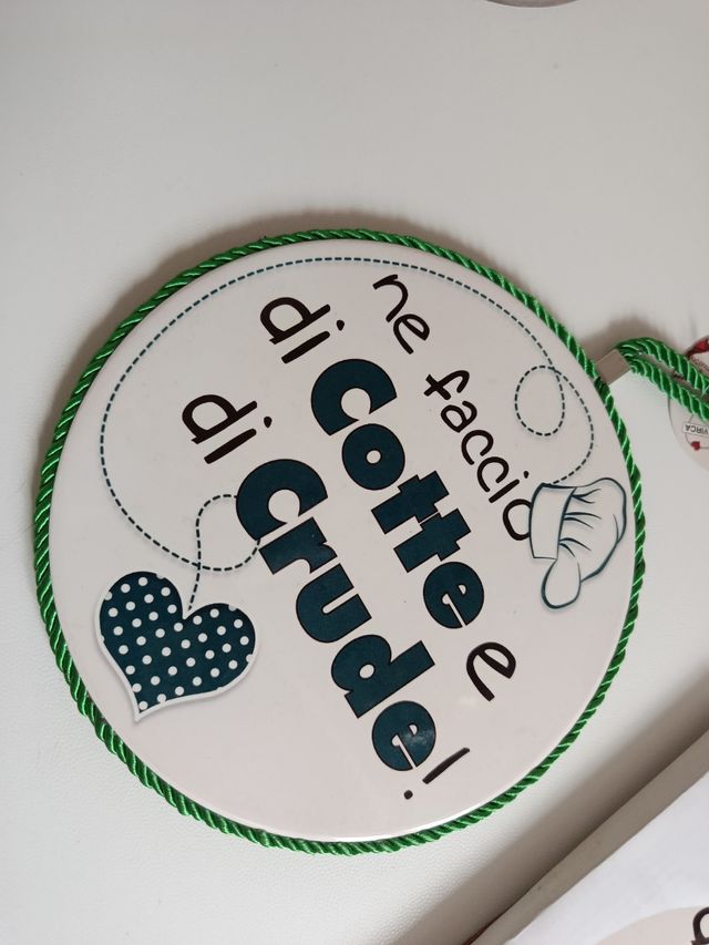 Ceramica appendere parete quadro dedica ne combino