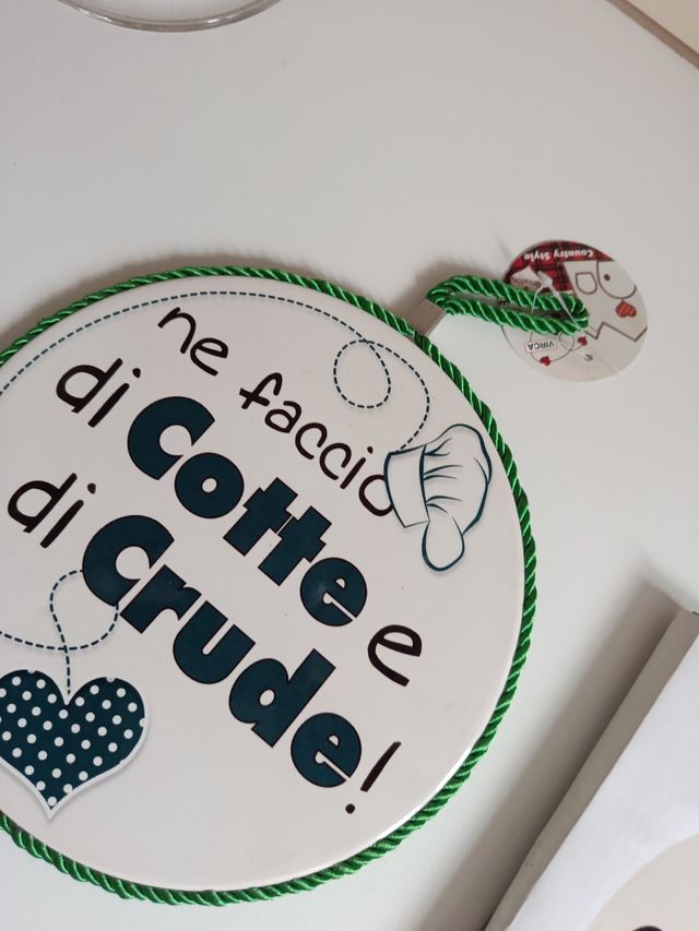 Ceramica appendere parete quadro dedica ne combino