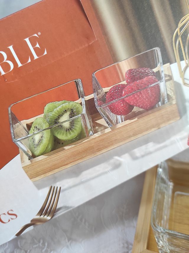 Ciotoline Reliable in vetro e bambù