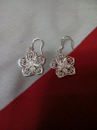 Pendientes plata 925 - Flor