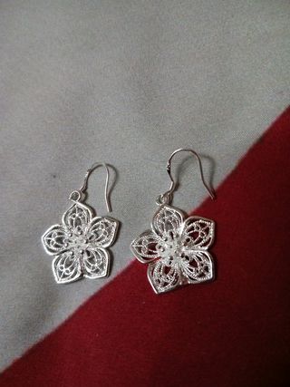 Pendientes plata 925 - Flor