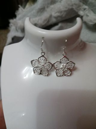 Pendientes plata 925 - Flor