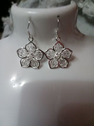 Pendientes plata 925 - Flor